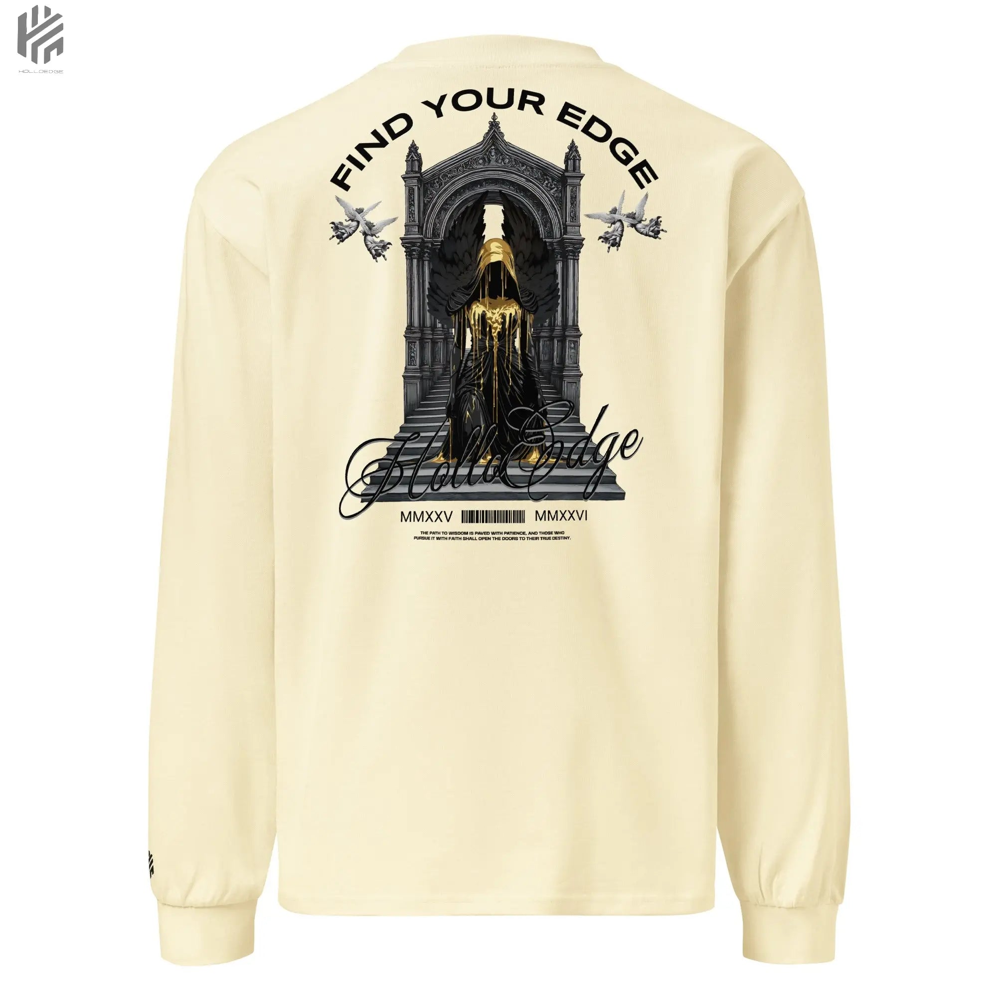 Bright Color Premium Heavyweight Find Your Edge collection Long Sleeve Shirt-BCHLSSBA4 HolloEdge