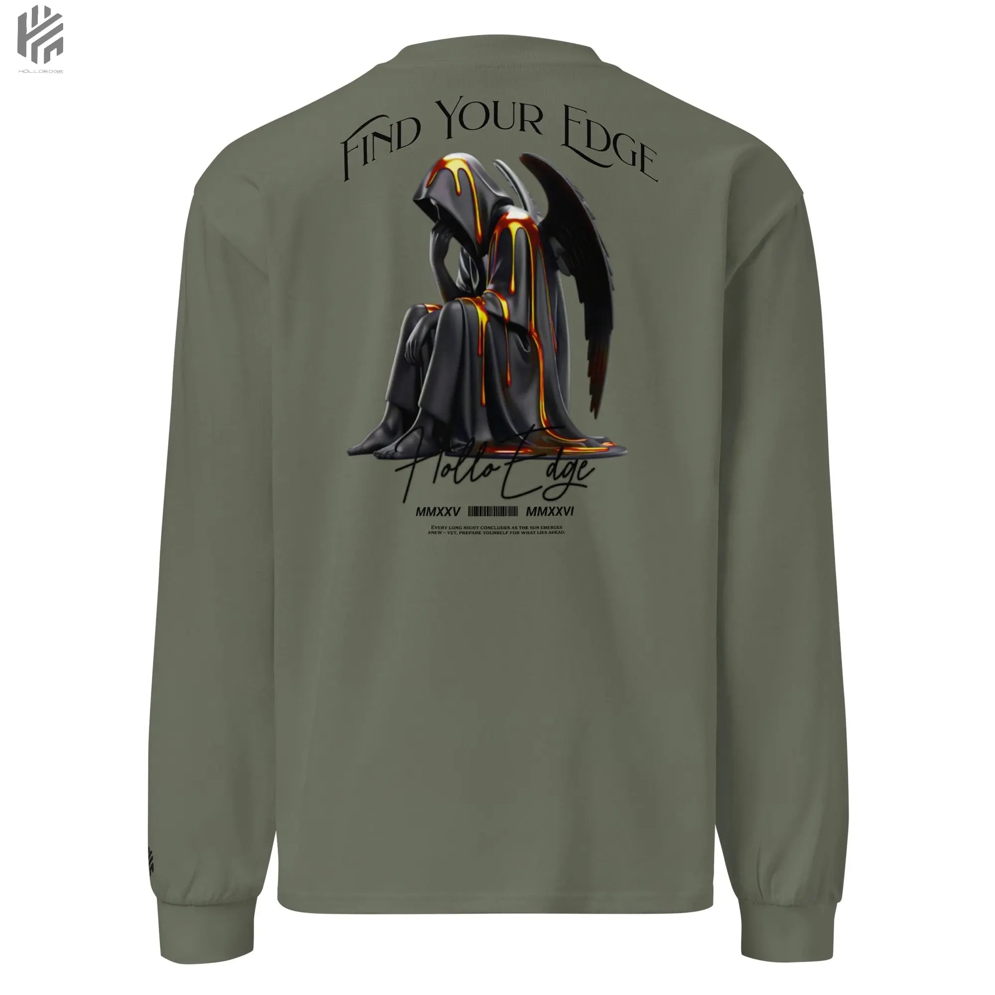 Bright Color Premium Heavyweight Find Your Edge collection Long Sleeve Shirt-BCHLSSBA2 HolloEdge