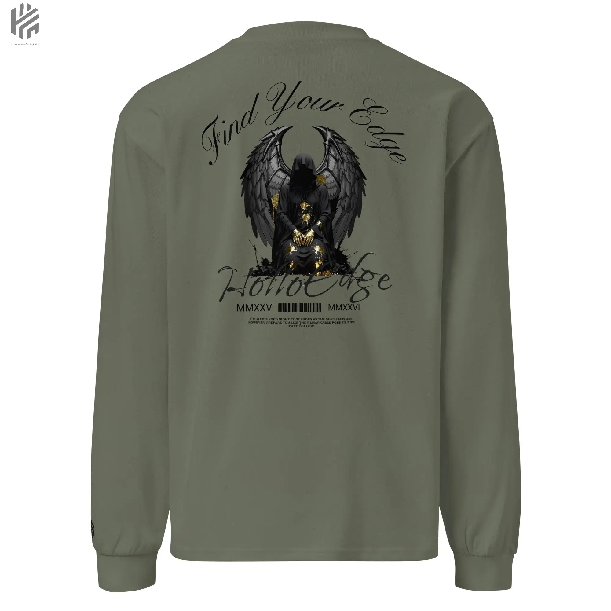 Bright Color Premium Heavyweight Find Your Edge collection Long Sleeve Shirt-BCHLSSBA3 HolloEdge